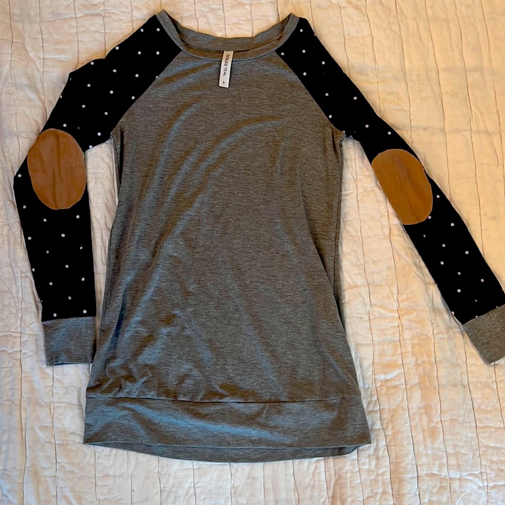 Tickled teal long sleeve top